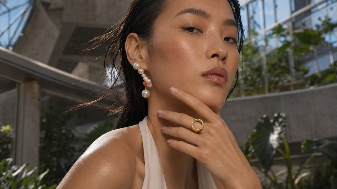 spring nails and jewelry Re-Emergence Box with pearl jewelry and soft silver accents