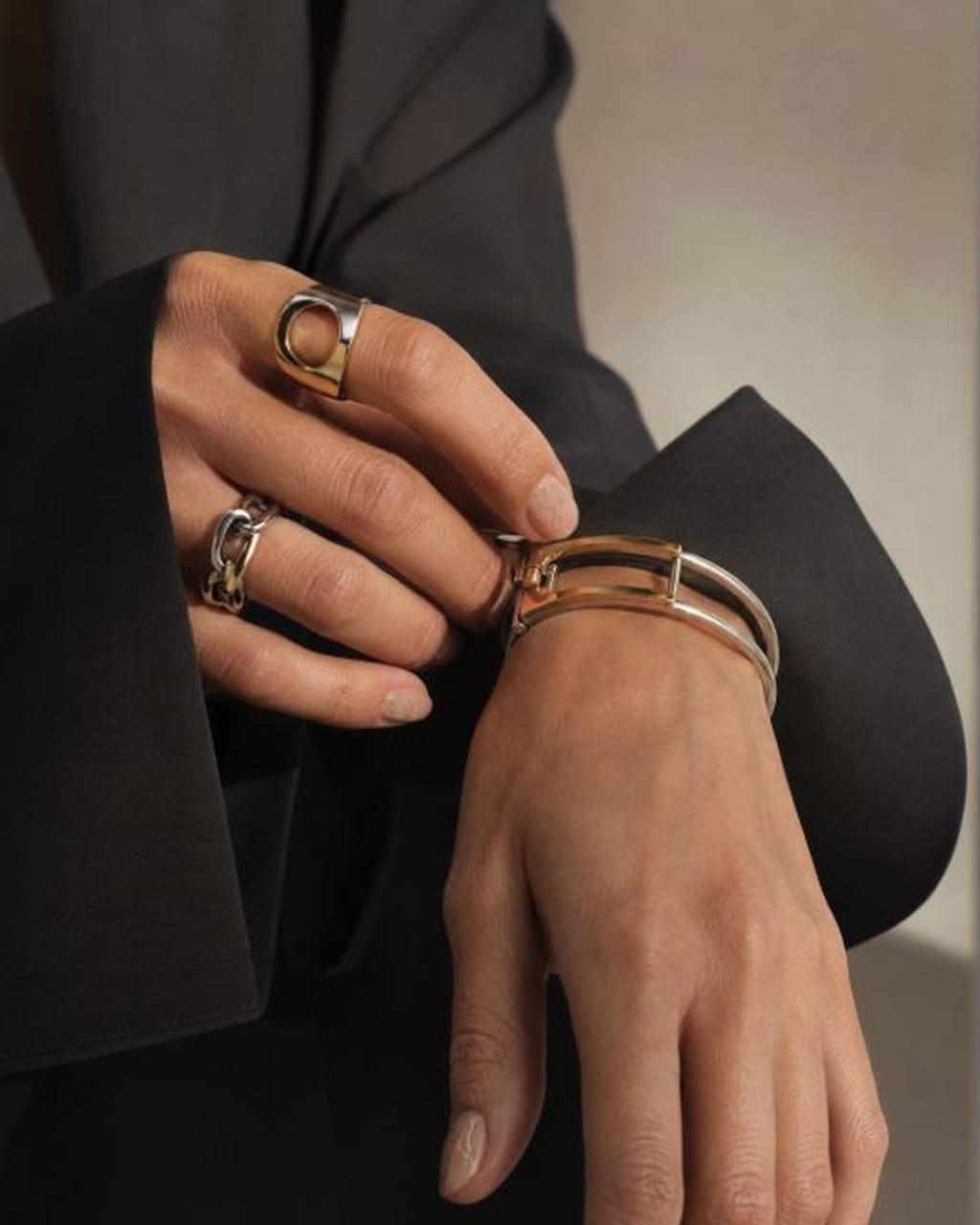 Work-appropriate press-on nails in short oval soft square and squoval shapes
